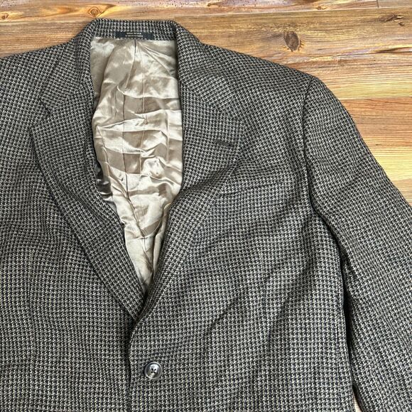Vintage Hart Schaffner Marx Dillard’s Mens 40R Herringbone Blazer Union Made - Picture 2 of 11
